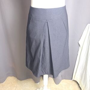 Odille Anthropologie Womens 6 Gray Tailored Knee Length Skirt NWT $88